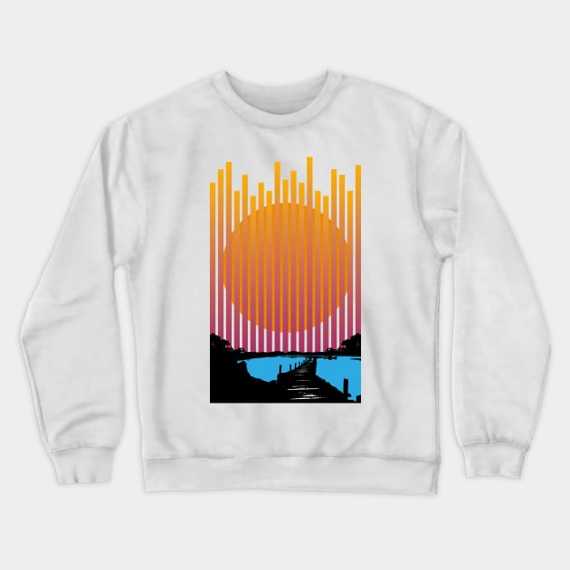 Lake vacations Mixed style Crewneck Sweatshirt by GraphicBazaar